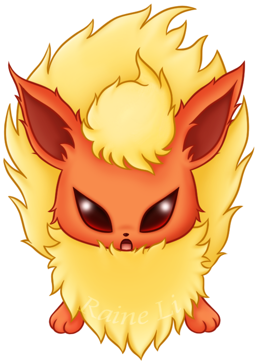 Flareon By Raineli On Da - Cartoon (825x825), Png Download