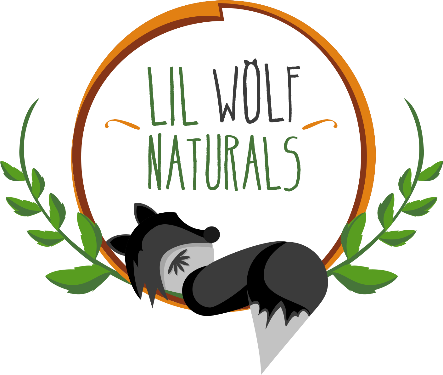 Lil Wolf Naturals Logo Wordmark Design - Graphic Design (1800x1800), Png Download