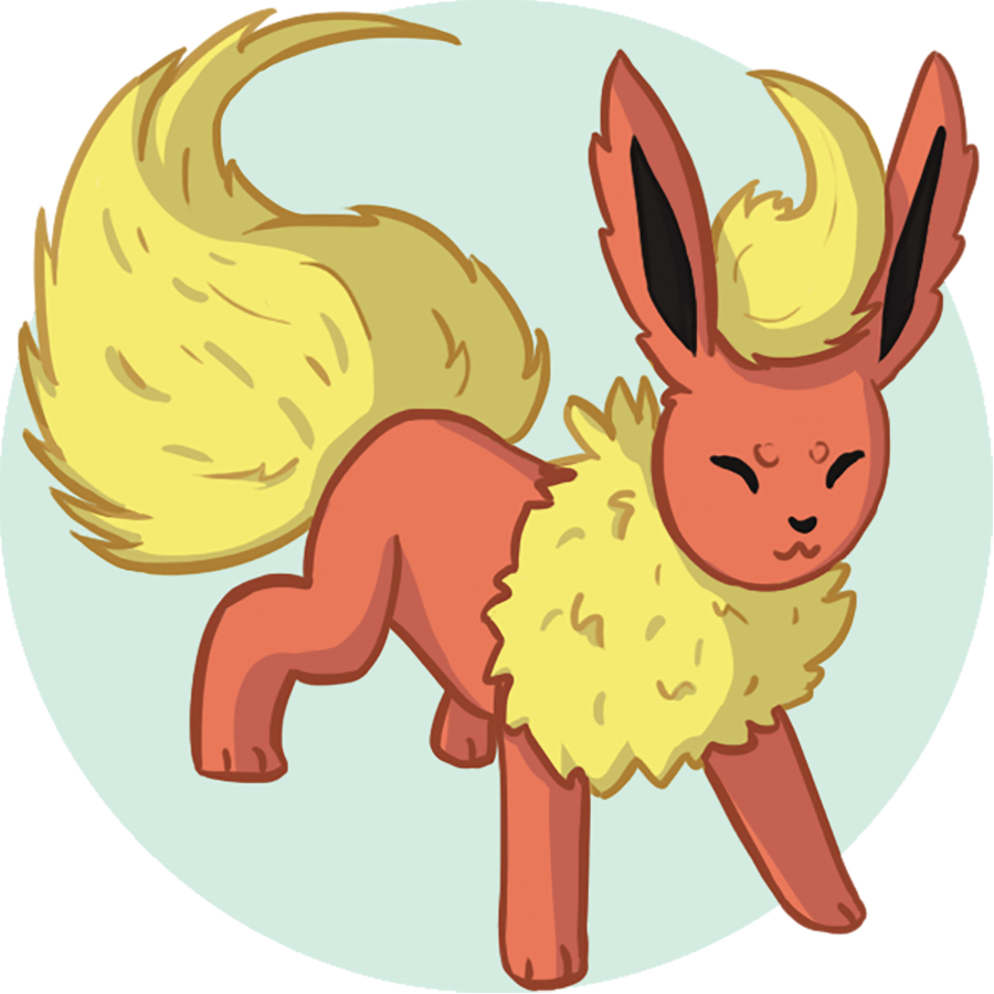 Flareon 20single Original - Cartoon (900x900), Png Download