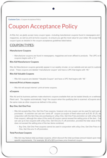 Rite Aid Coupon Policy Faqs - E-book Readers (750x563), Png Download