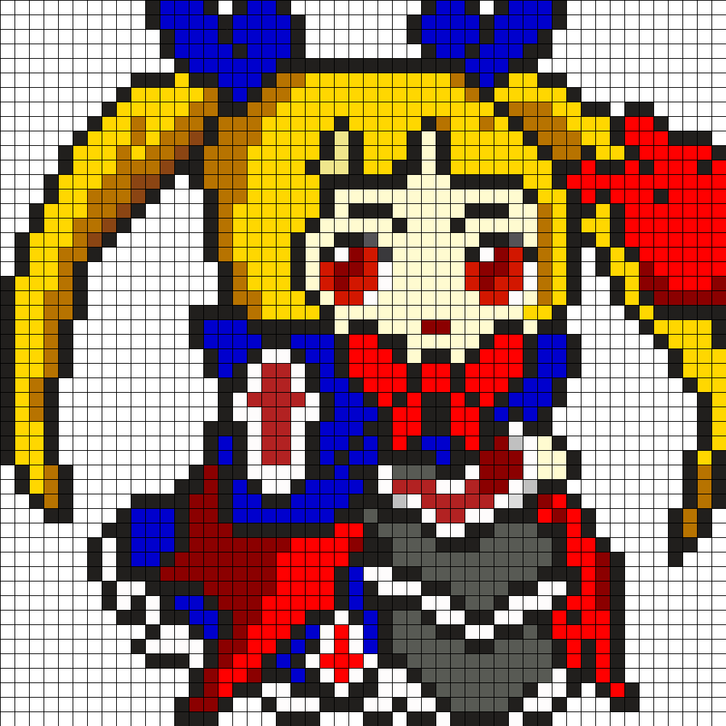 Rachel Alucard Chrono Outfit Perler Bead Pattern / - Bead (1050x1050), Png Download