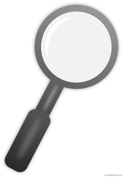 Magnifying Glass Clipart Black And White Download - Magnifying Glass (419x600), Png Download