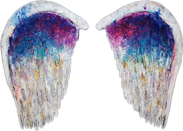 Report Abuse - Angel Wings Graffiti Los Angeles (585x420), Png Download