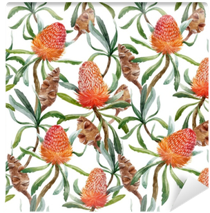 Watercolor Tropical Australian Vector Pattern Wall - Watercolor Painting (400x400), Png Download