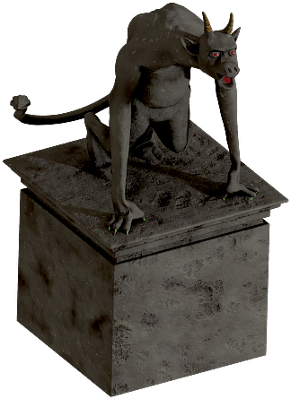 Gargyle - Bronze Sculpture (600x480), Png Download