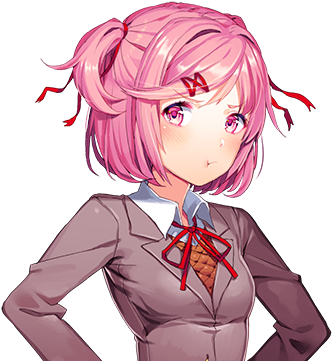 I-it's Not Like I Like You Or Whatever - Doki Doki Literature Club Natsumi (362x373), Png Download