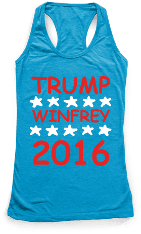 Trump Winfrey 2016 Racerback Tank Top - Like Exercise Because I Love Eating (484x484), Png Download