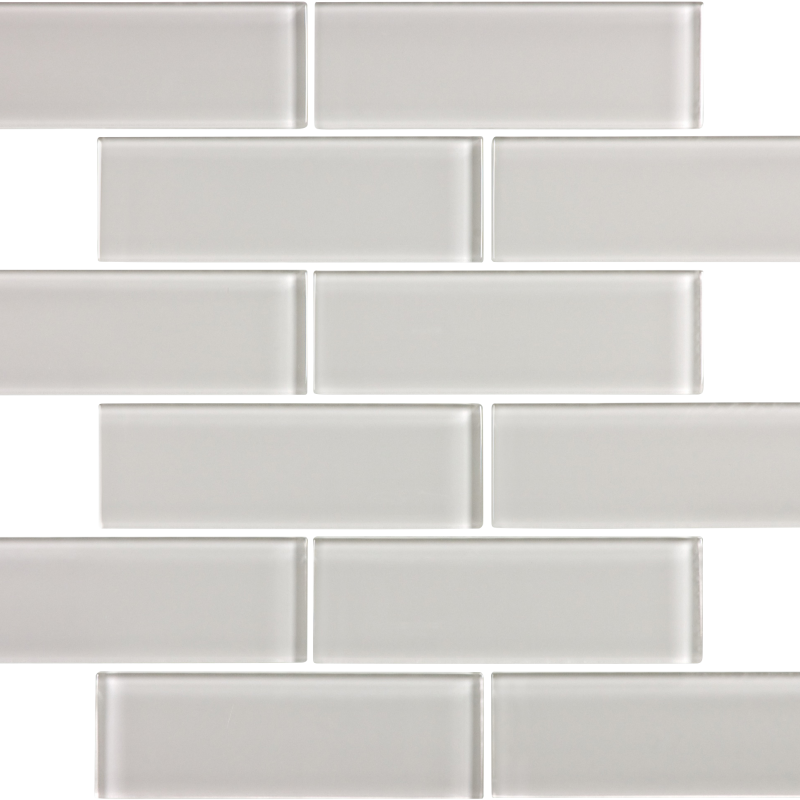 Mist Gloss Glass Brick Mosaic 2" X 6" - The Tilery (800x800), Png Download