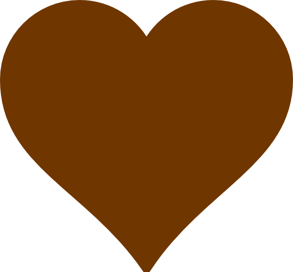 Clip Arts Related To - Brown Heart (600x557), Png Download