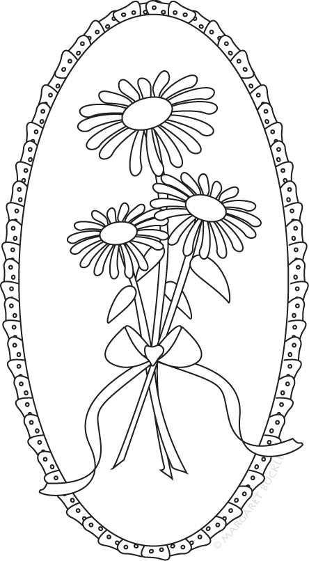 Digi Ditto » Mother's Day Bouquet Free Digital Stamp - Embroidery (444x806), Png Download