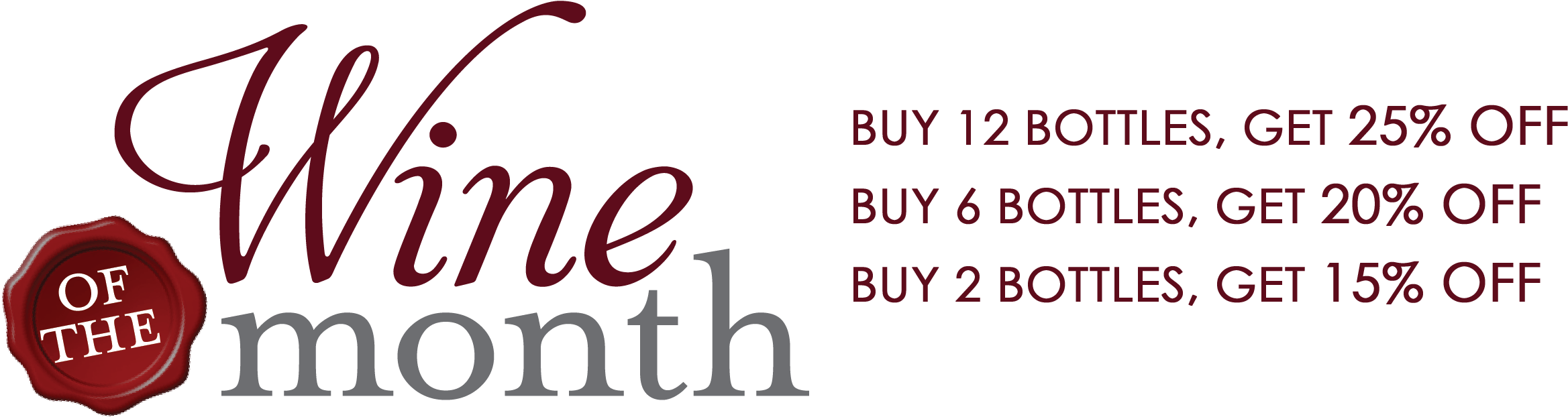 Latah Creek Mike's Reserve Red - Wine Of The Month Logo (2400x673), Png Download