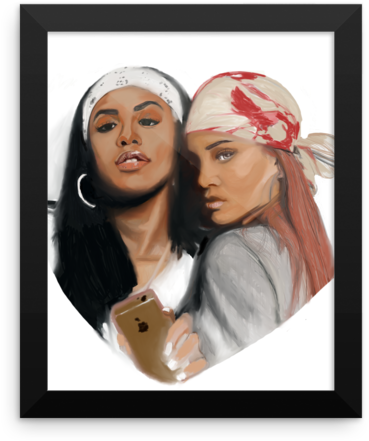 Aaliyah Rihanna Framed Art - Picture Frame (600x600), Png Download