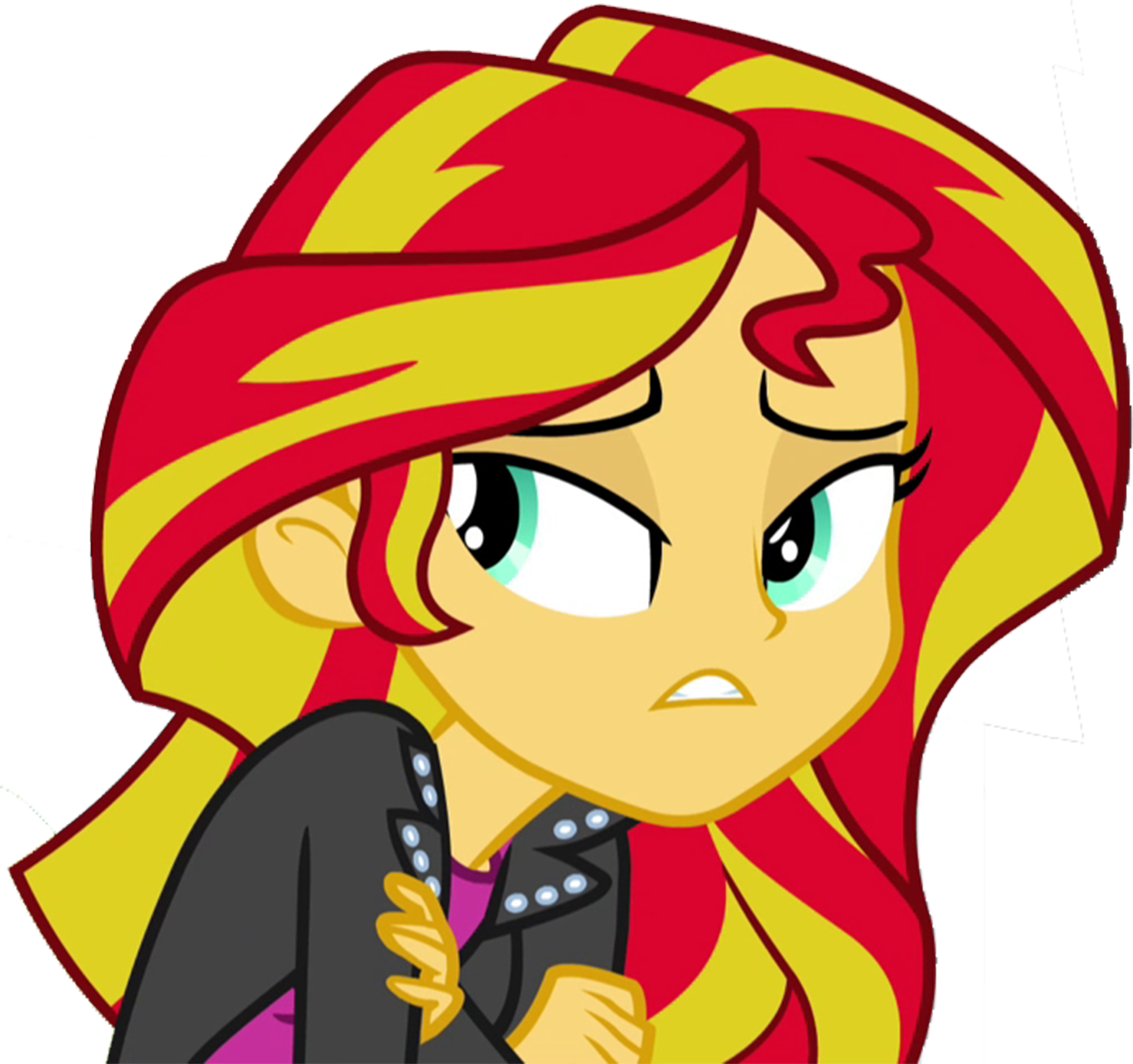 Sad Emoji Clipart Single - Sunset Shimmer Eg Sad (3450x3240), Png Download