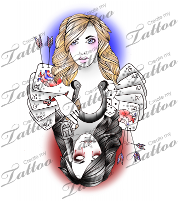 Marketplace Tattoo Pin Up And Sugar Skull - Tattoo (400x400), Png Download