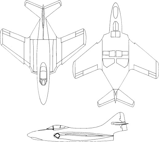 Grumman F-9 Cougar Line Drawings - Monoplane (516x461), Png Download