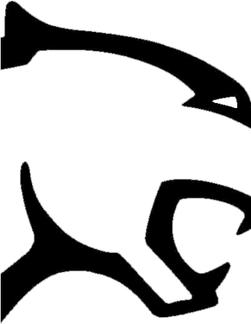Cougar Black C - Black And White Cougar Graphic (360x490), Png Download