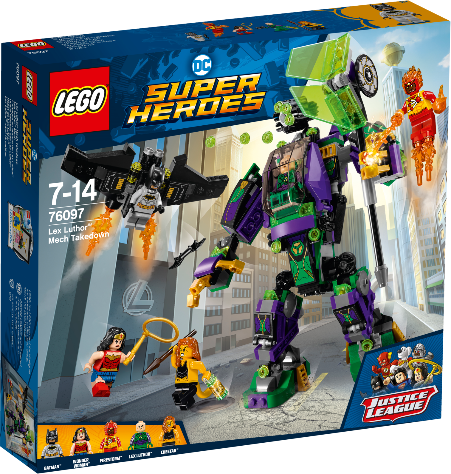 Heroes 76097 Lex Luthor Mech Takedown ,, , Large - Lego Dc Superheroes Lex Luthor Mech Takedown (1513x1588), Png Download