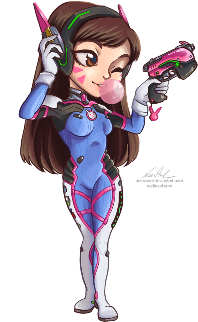 Chibi Overwatch - Chibi Overwatch Dva Png (703x1135), Png Download