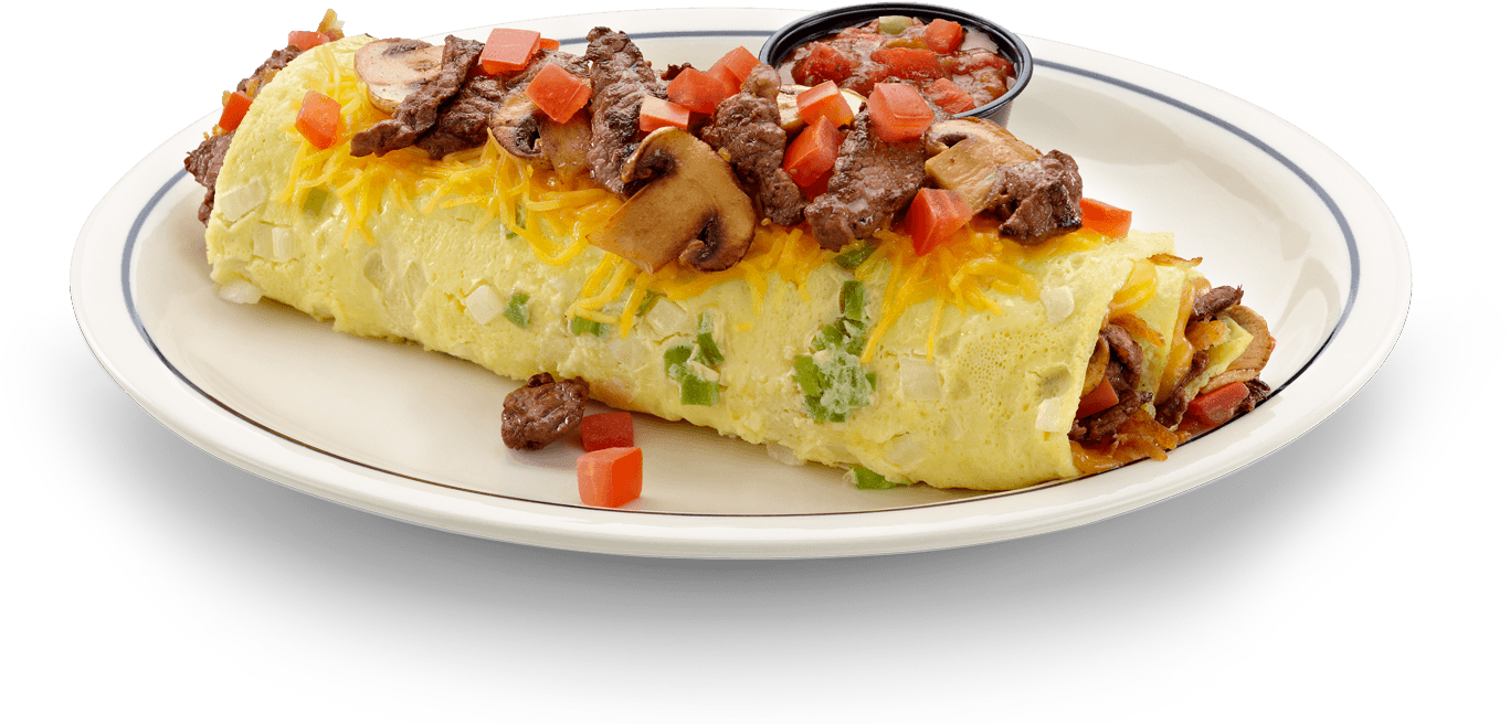 Big Steak Omelette Ihop (1415x655), Png Download