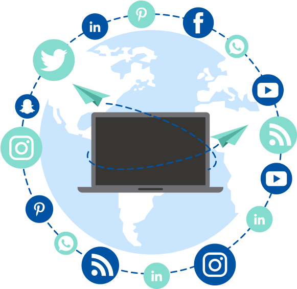 Social Media Marketing (626x570), Png Download
