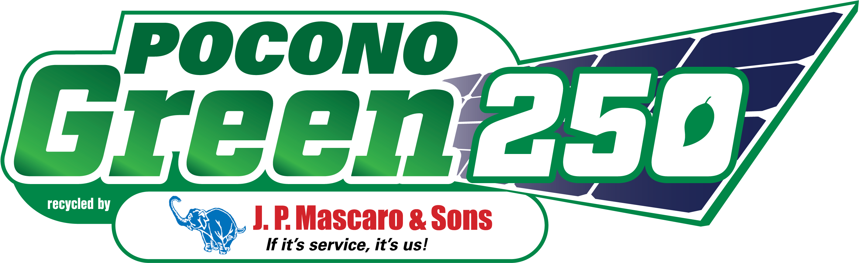 Pocono Green 250 Recycled By J - Pocono Green 250 Logo (2826x872), Png Download
