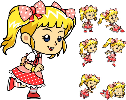 Candy Girl Game Sprites (600x500), Png Download