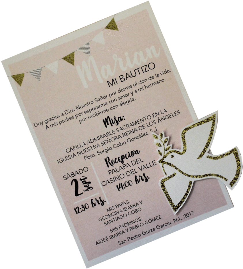 Invitación Bautizo - Wedding Invitation (1024x1024), Png Download