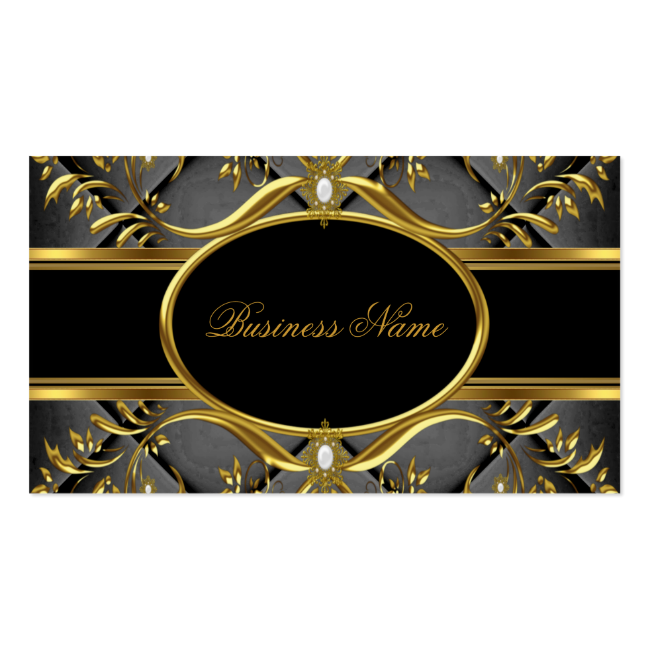 Elegant Black & Gold Swirl Business Card Business Card - Business Card (650x650), Png Download