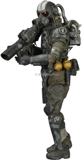 13 Project Hanroku Trooper Salt Black Deluxe Edition - 1:6 Scale Modeling (450x600), Png Download