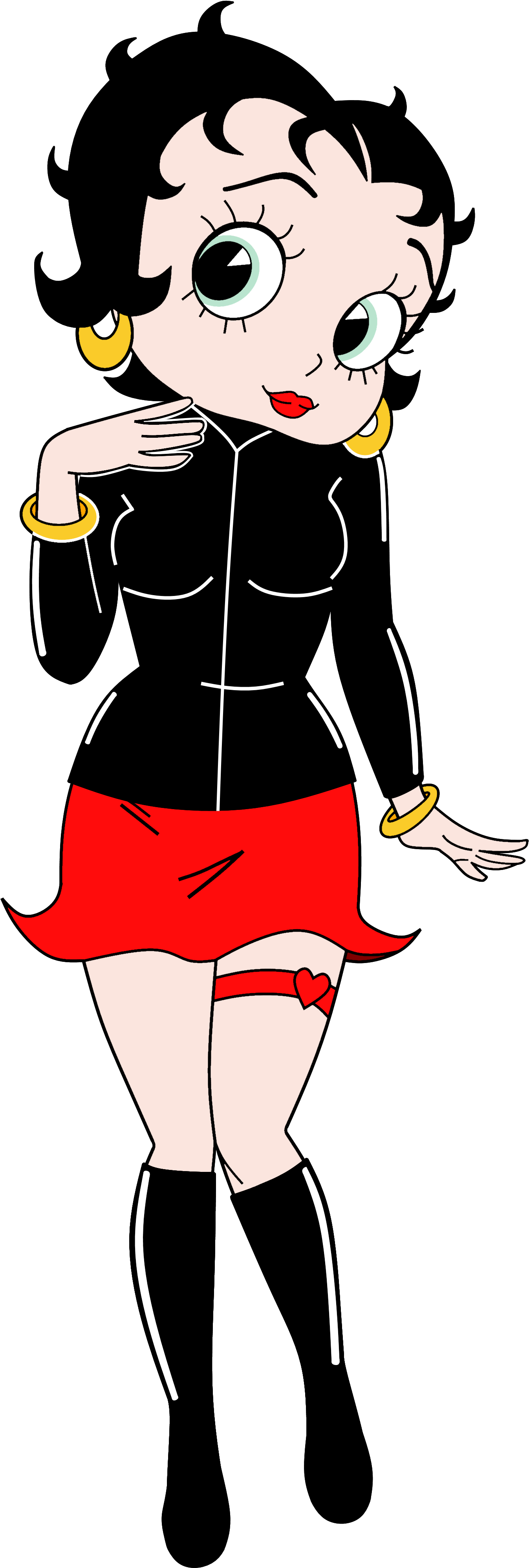 Betty Boop Anime Biker Render 2 - Betty Boop Anime (1358x4002), Png Download