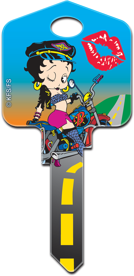Kw1 Betty Boop Biker - Betty Boop Biker (500x1000), Png Download
