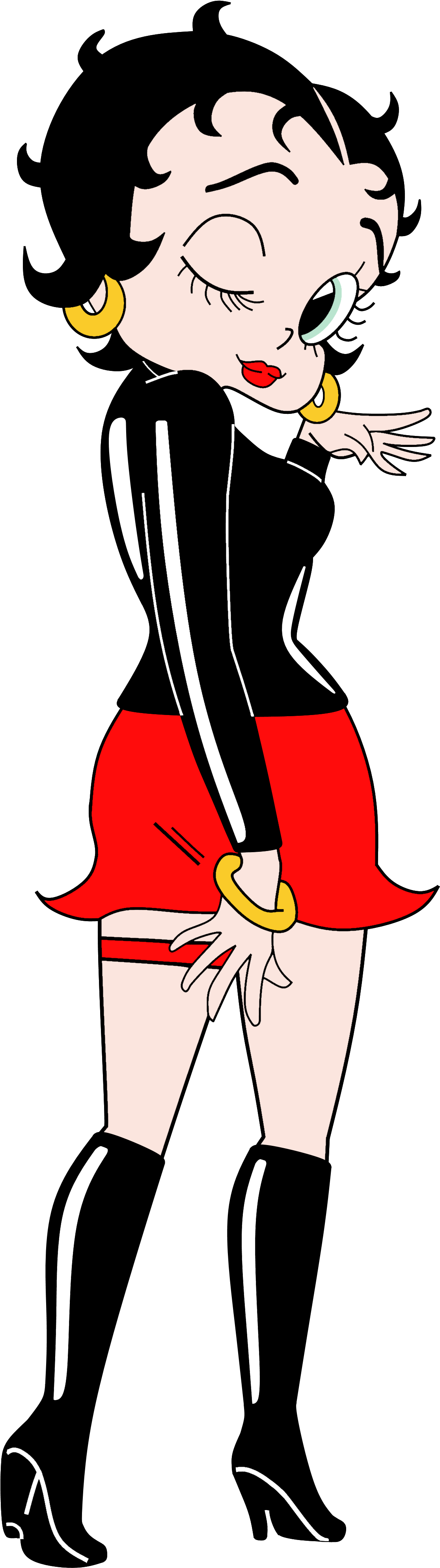 Betty Boop Anime Biker Render - Betty Boop Render (1157x4002), Png Download