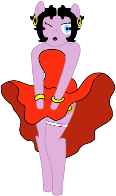Hermp, Betty Boop, Bipedal, Crossover, Pony, Safe - Drawing (400x700), Png Download