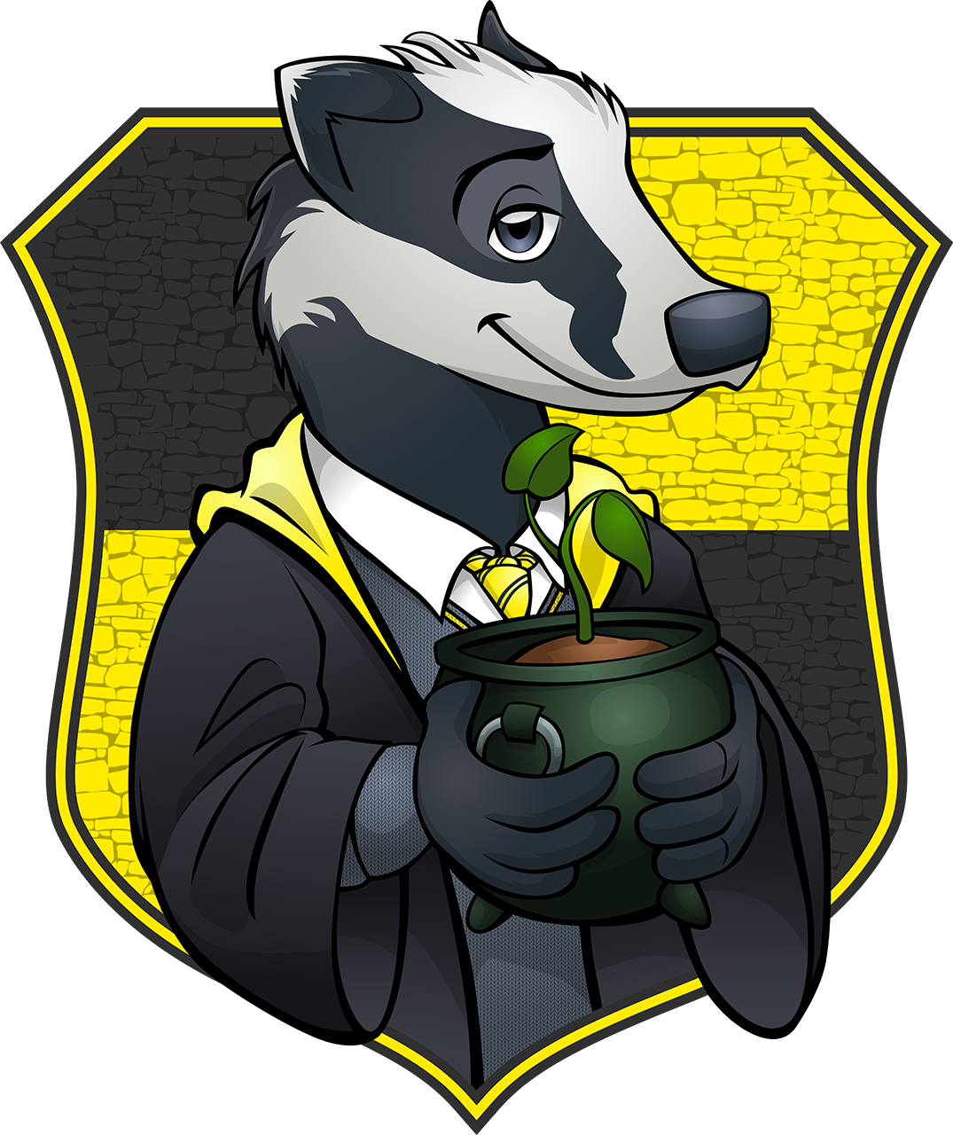 Hogwarts Housefurs - Hufflepuff - Caneca Harry Potter Lufa Lufa - Artgeek (1075x1280), Png Download