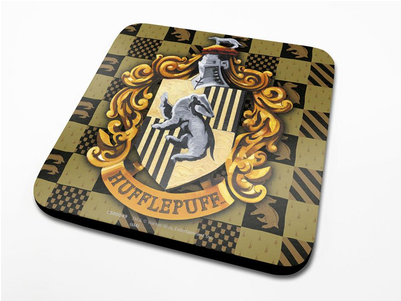 Harry Potter Coaster Hufflepuff Crest 6-pack - Harry Potter Coaster, Hufflepuff Crest (400x400), Png Download