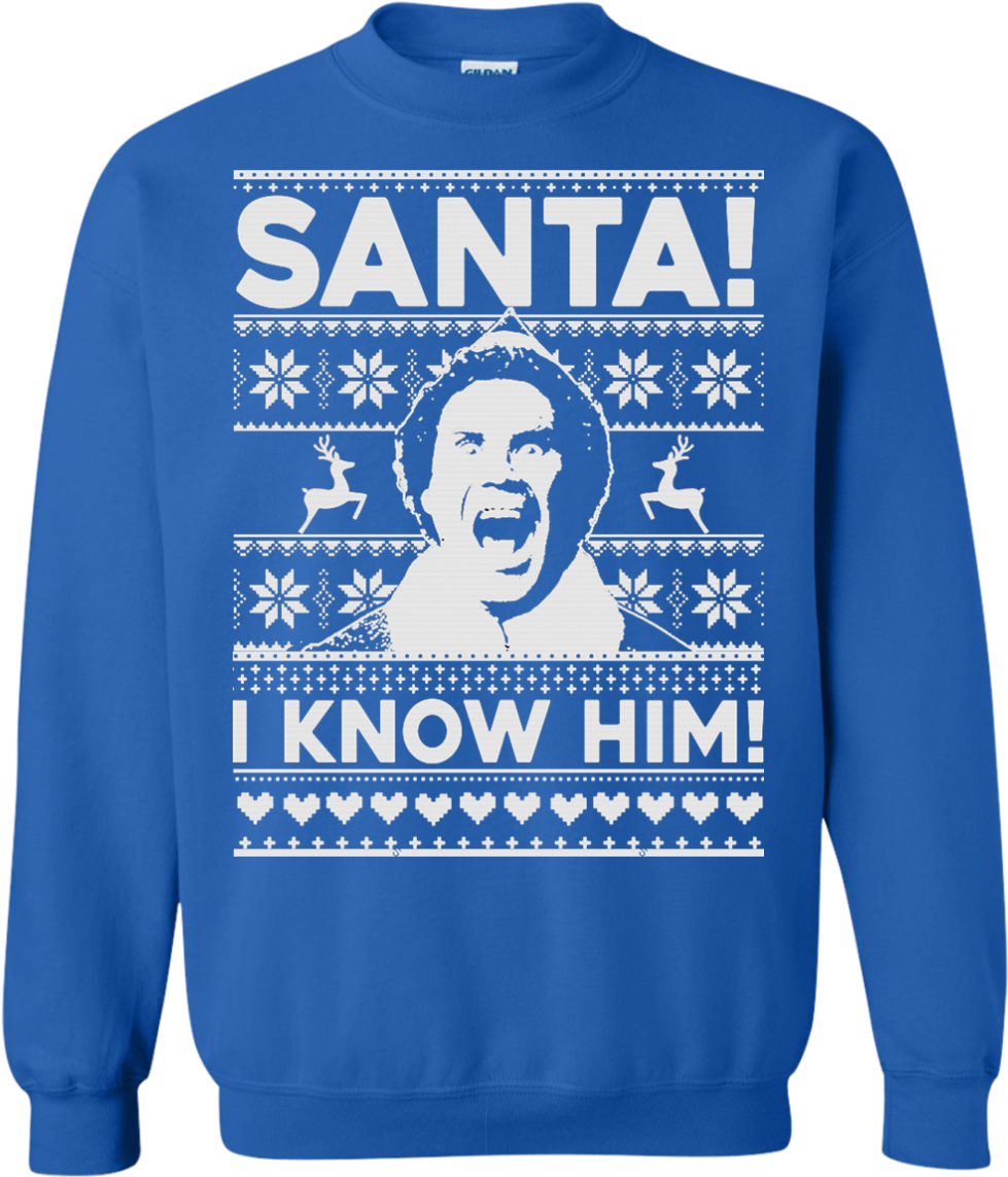 Buddy The Elf Sweatshirt, T-shirt - Louis Theroux Christmas Jumper (1155x1155), Png Download