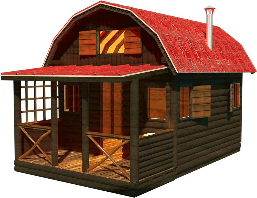 Pin-up Houses - Cottage (900x900), Png Download