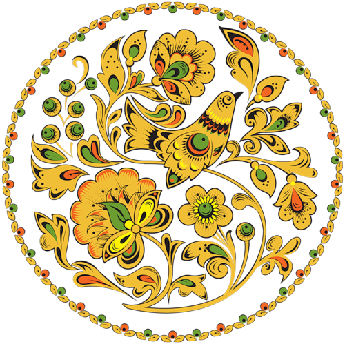 Узоры - Bird And Flower Frame Vintage Look Laptop Sleeve Case (500x499), Png Download