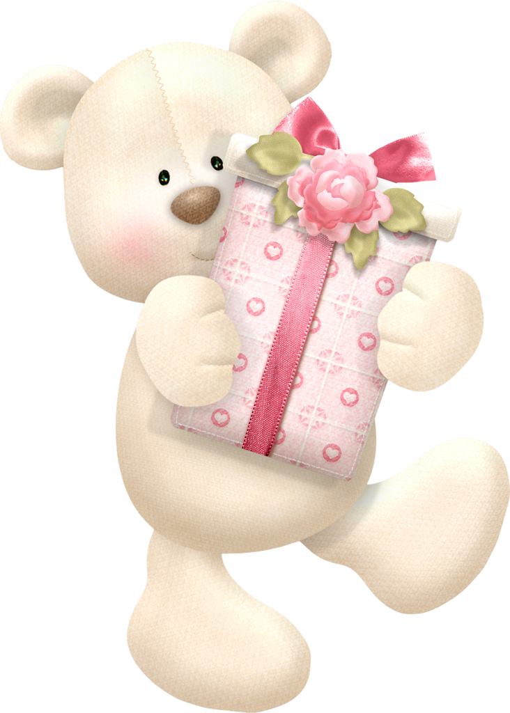 Яндекс - Фотки - Convite Chá De Bebe Urso Menina (732x1024), Png Download