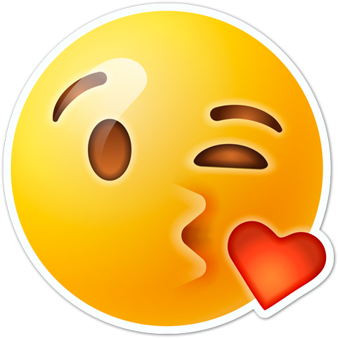 Emoji Whatsapp Png Beso - Emoji Beso Con Corazon (490x490), Png Download