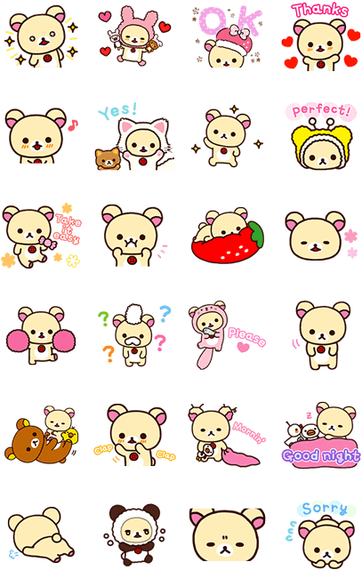 Naughty Korilakkuma - Korilakkuma Line Stickers (420x673), Png Download