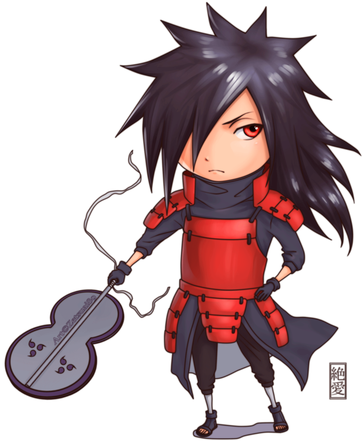 Svg Library Madara Drawing Realistic - Madara Uchiha Chibi Png (774x1032), Png Download