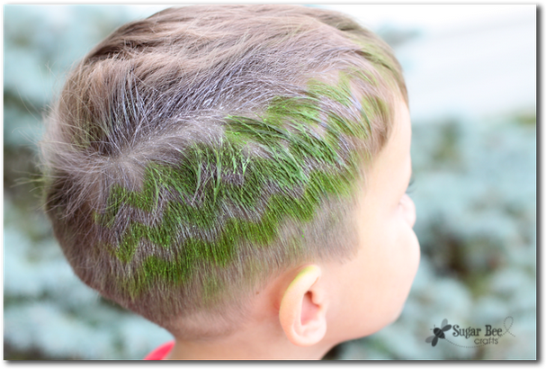 Hair Stenciling [crazy Hair Day] - Hair (640x427), Png Download