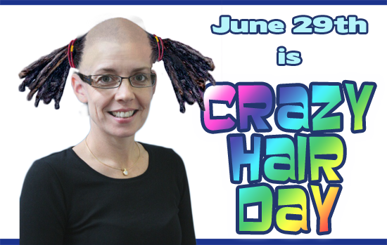 Crazy Hair Day Png Graphic Library Stock - Crazy Hair Day Transparent (550x349), Png Download