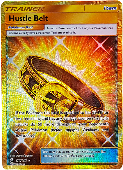 Hustle Belt Secret Rare - Celestial Storm New Pokemon (600x600), Png Download