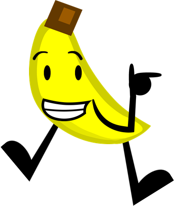 Banana Bff 2 - Object Show Banana (348x413), Png Download