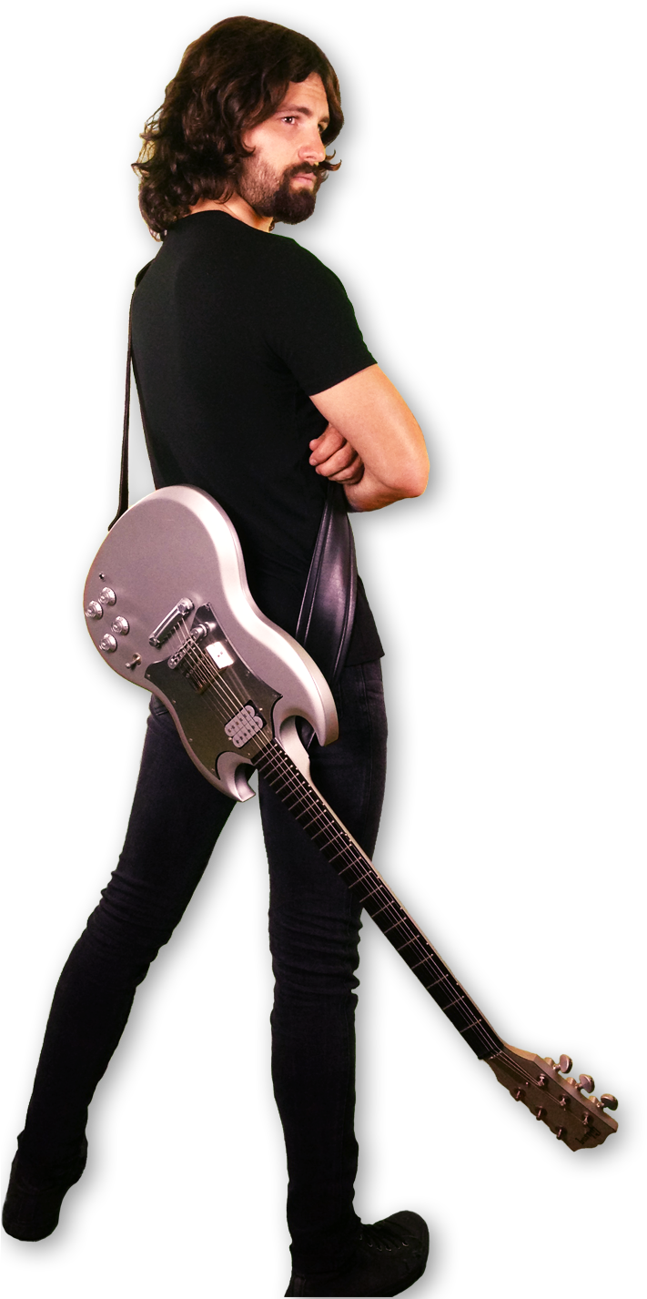Walking With Guitar Png (720x1440), Png Download