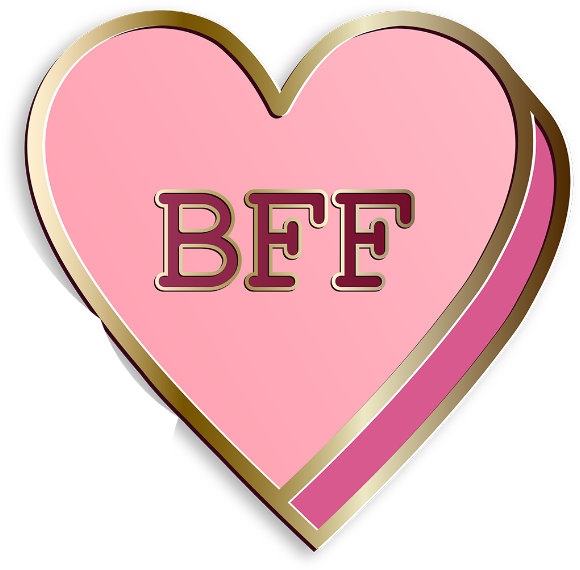 Bff Coração Tumblr Melhores Amigas Para Sempre - Png De Melhores Amigas (580x570), Png Download