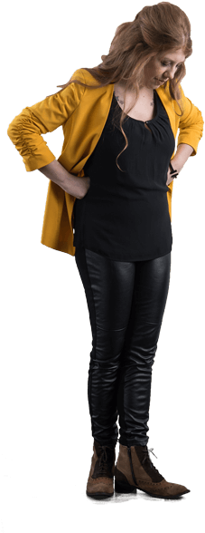 Alison Knott Looking Down - Girl (231x600), Png Download