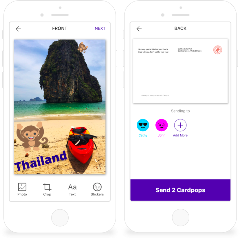 Apple Featured Cardpop, A Snapchat For Postcards, The - Iphone (864x833), Png Download
